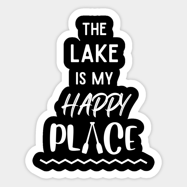 The Lake is My Happy Place-L Sticker by TeeTrafik